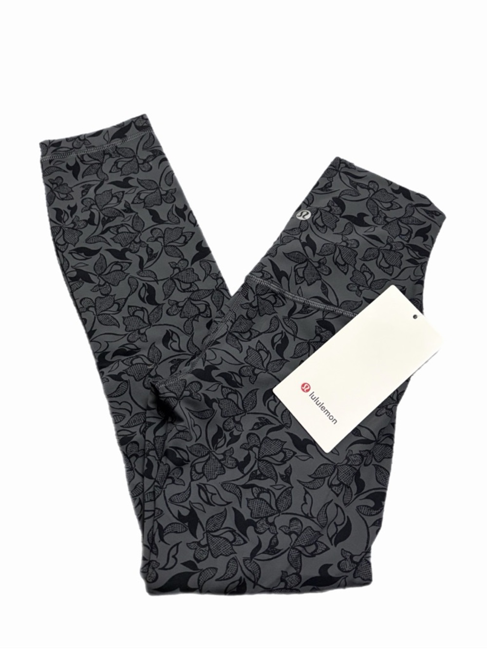 NWT Lululemon Align High-Rise Crop 23"
(Mini Filigree Lace Grey Multi) Size 0